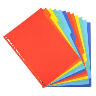 Separatore Forever - 12 tacche - cartoncino riciclato 220 gr - A4 - multicolore…