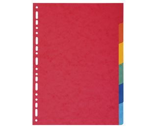 Separatore Forever - 6 tacche - cartoncino riciclato 220 gr - A4 - multicolore …