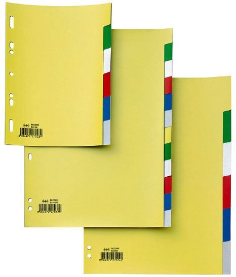 Separatore Record S - 6 tasti - PP - 21 x 29,7 cm - A4 - multicolore - Sei Rota