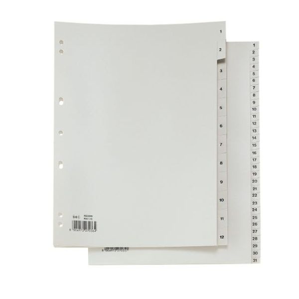 Separatore numerico 1/12 Record R - PP - 21 x 29.7 cm - A4 - Sei Rota