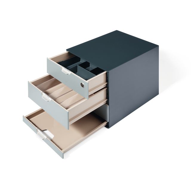Set Coffee Point Box - 2 organizer inclusi - 28,9x27,9x35,4 cm - ABS - grigio -…