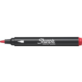 Sharpie 2218119, 1 pz, Rosso, Rotondo, Inchiostro a base acrilica