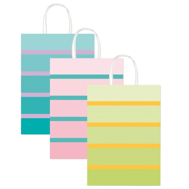 Shopper bicolor - con manici - carta ritorta - 36 x 12 x 41 cm - colori assorti…