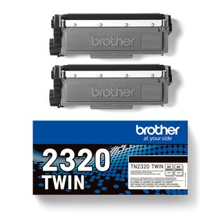 Brother TN2320 TWIN - Confezione da 2 - Alta resa - nero - originale - cartucci…