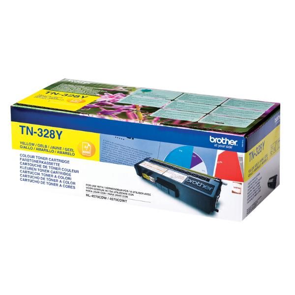 Brother TN328Y - Giallo - originale - cartuccia toner - per Brother DCP-9270CDN…