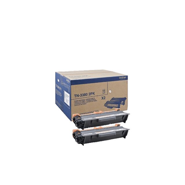 Brother TN3380 2PK - Confezione da 2 - nero - originale - cartuccia toner - per…