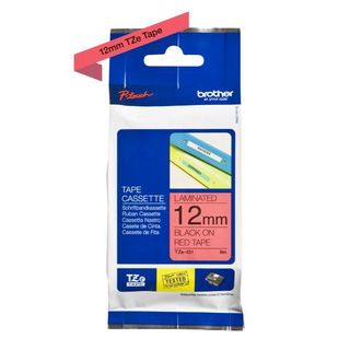 Brother TZe-431 - Nero su rosso - Rotolo (1,2 cm x 8 m) 1 cassetta(e) nastro la…