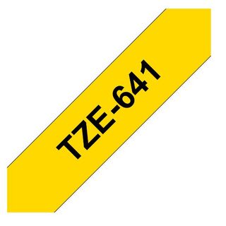 Brother TZe-641 - Adesivo standard - nero su giallo - Rotolo (1,8 cm x 8 m) 1 c…