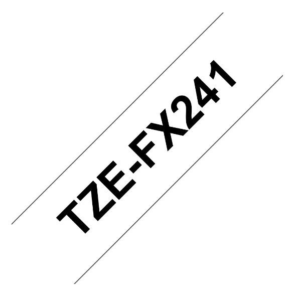 Brother TZe-FX241 - Adesivo - nero su bianco - Rotolo (1,8 cm x 8 m) 1 cassetta…