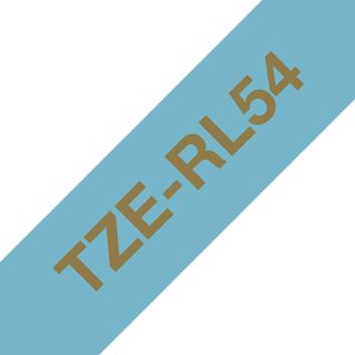 Brother TZe-RL54 - Satinata - oro su azzurro - Rotolo (2,4 cm x 4 m) 1 cassetta…