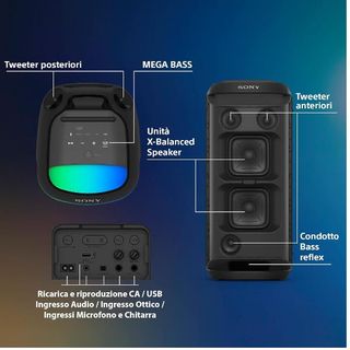 Sony SRS-XV800 - X-Series - altoparlante per eventi - portatile - senza fili - …