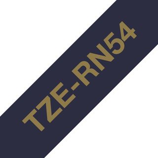 Brother TZe-Rn54 - Satinata - dorato su blu navy - Rotolo (2,4 cm x 4 m) 1 cass…