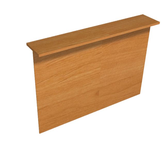 Sopralzo reception per scrivanie Easy - 160 x 30 x 115 cm - noce chiaro - Artex…