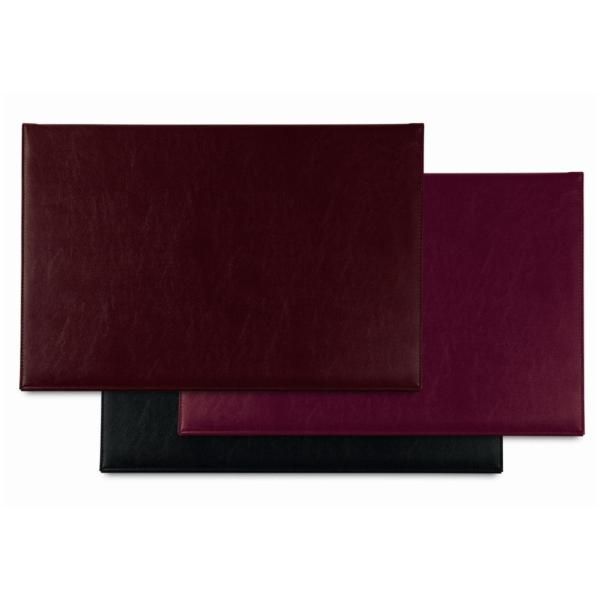 Sottomani doppio in similpelle - marrone scuro - 48 x 32cm - City Time