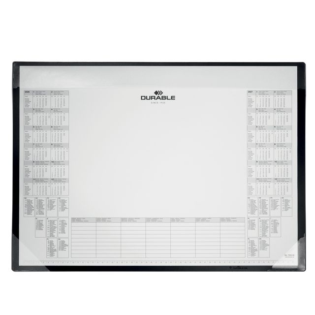 Sottomano in PP - con calendario e blocco appunti da 25 fogli - 60 x 43cm - ner…