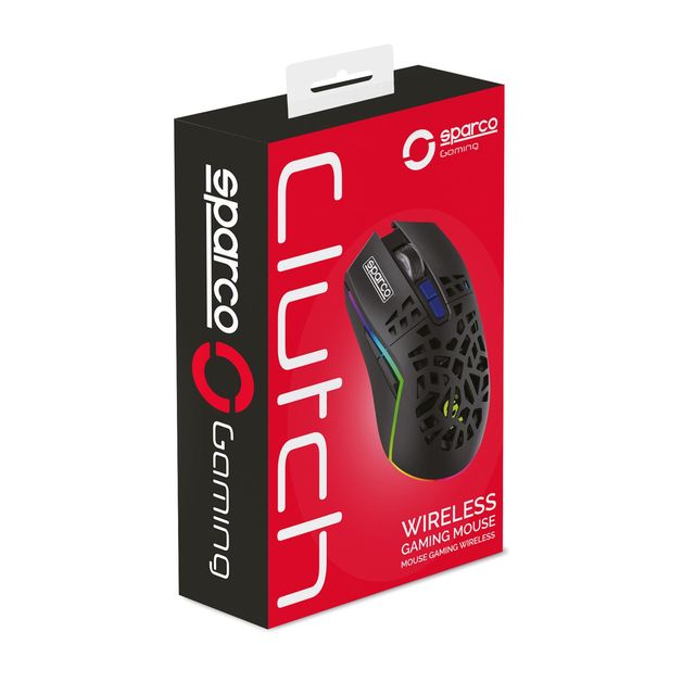 Sparco Clutch - Mouse - ergonomico - senza fili - 2.4 GHz - ricevitore wireless…