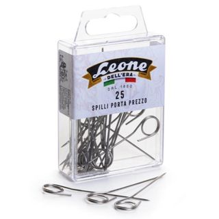 Spilli portaprezzi - inox - Leone - conf. 25 pezzi