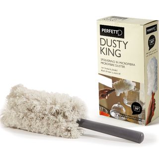 Spolverino Dusty King - microfibra - 3 ricambi inclusi - bianco/nero - Perfetto