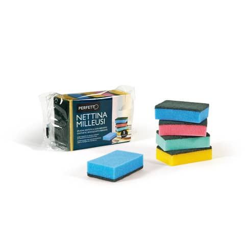 Spugna nettina Milleusi - 11x6,5x3 cm - doppio strato - colori assortiti - Perf…