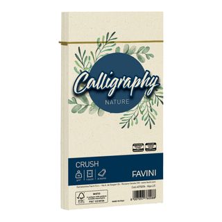 Busta Calligraphy Nature Crush - 110 x 220 mm - 90 gr - alga - Favini - conf. 2…