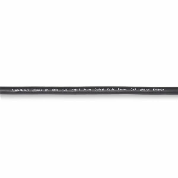 StarTech.com 100ft (30.4m) HDMI 2.1 Hybrid Active Optical Cable (AOC), CMP, Ple…