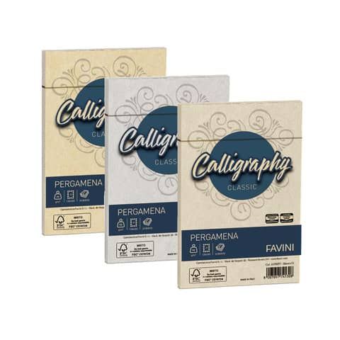 Busta Calligraphy Pergamena - 120 x 180 mm - 90 gr - naturale 06 - Favini - con…