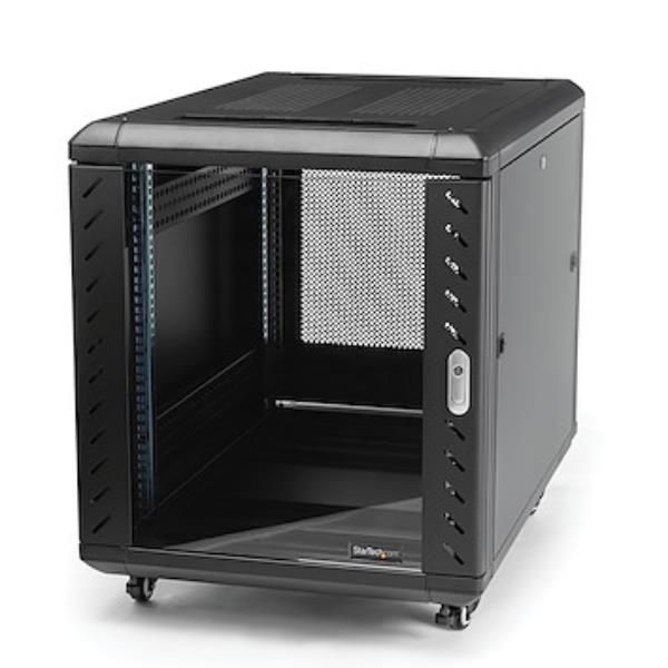 StarTech.com 15U Armadio rack per server 19" a 4 staffe - Profondità regolabile…