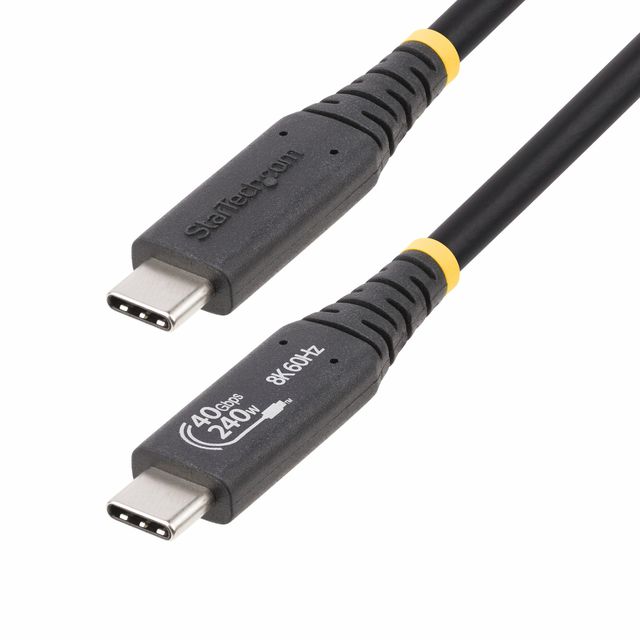 StarTech.com 1m (3.3ft) USB4 Cable, USB-IF Certified USB-C Cable, 40 Gbps - Cav…