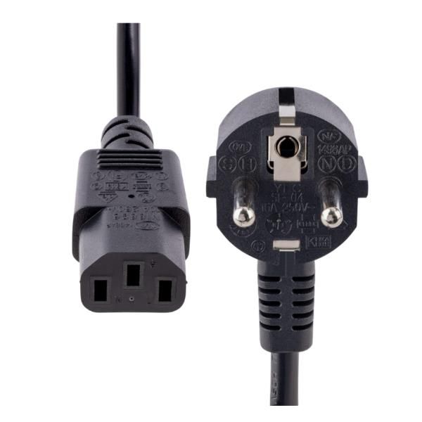 StarTech.com 1m (3ft) Computer Power Cord, 18AWG, EU Schuko to C13 Power Cord, …