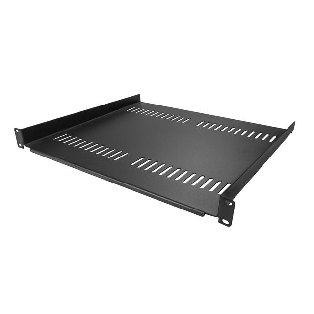 StarTech.com 2-Pack 1U Server Rack Shelf, Vented, 44lb Capacity, 16" Deep (CABS…