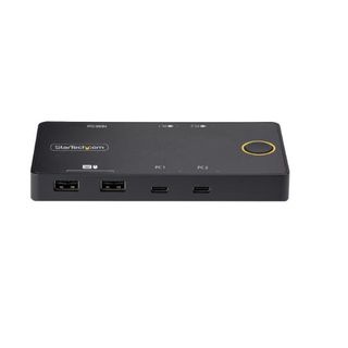 StarTech.com 2-Port USB-C KVM Switch, Single-4K 60Hz HDMI Monitor, Dual-100W Po…