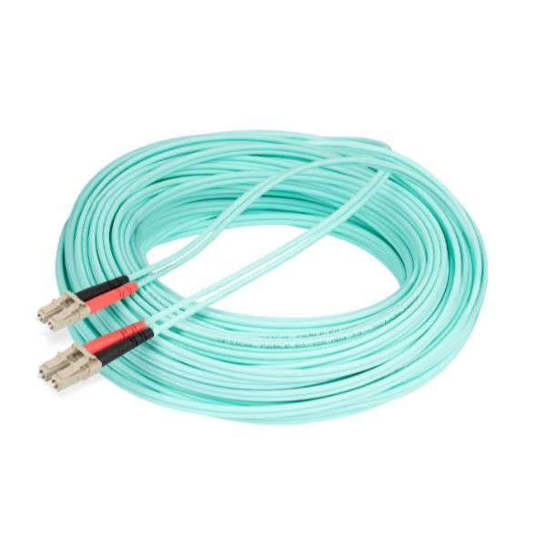 StarTech.com 20m (65ft) LC/UPC to LC/UPC OM4 Multimode Fiber Optic Cable, 50/12…
