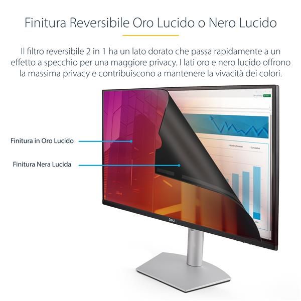 StarTech.com 23.8-inch 16:9 Gold Monitor Privacy Screen, Reversible Filter w/En…