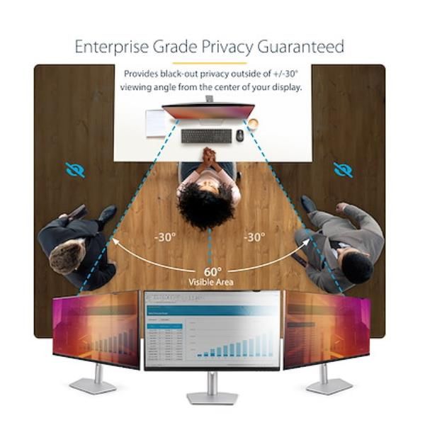 StarTech.com 24-inch 16:10 Gold Monitor Privacy Screen, Reversible Filter w/Enh…
