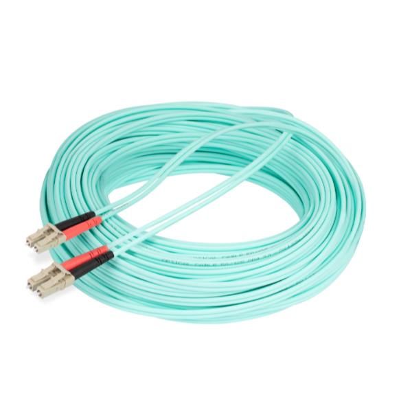 StarTech.com 25m (82ft) LC/UPC to LC/UPC OM4 Multimode Fiber Optic Cable, 50/12…
