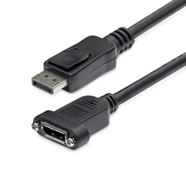 StarTech.com 3 ft. (0.9 m) Displayport Male to Female Cable - Mounting - Latche…