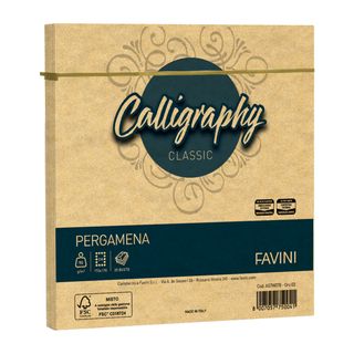 Busta Calligraphy Pergamena - 170 x 170 mm - 90 gr - oro 03 - Favini - conf. 25…