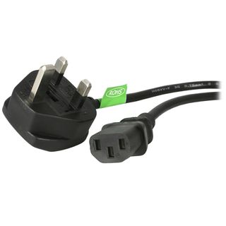 StarTech.com 3ft (1m) UK Computer Power Cable, BS 1363 to C13 Power Cord, 18AWG…