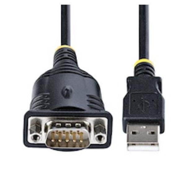 StarTech.com 3ft (1m) USB to Serial Cable, DB9 Male RS232 to USB Converter, USB…