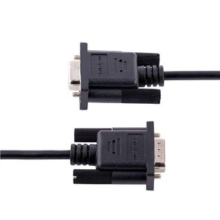 StarTech.com 3m RS232 Serial Null Modem Cable, Crossover Serial Cable w/Al-Myla…