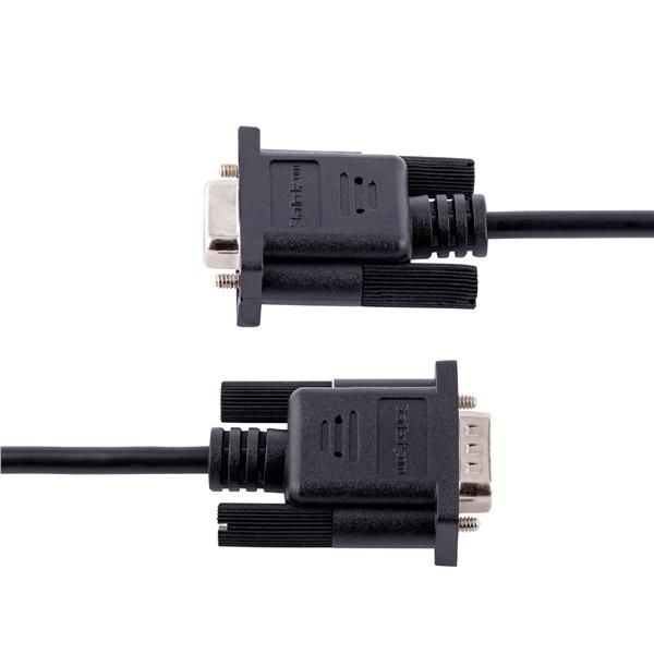 StarTech.com 3m RS232 Serial Null Modem Cable, Crossover Serial Cable w/Al-Myla…