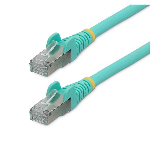 StarTech.com 50cm CAT6a Ethernet Cable - Aqua - Low Smoke Zero Halogen (LSZH) -…