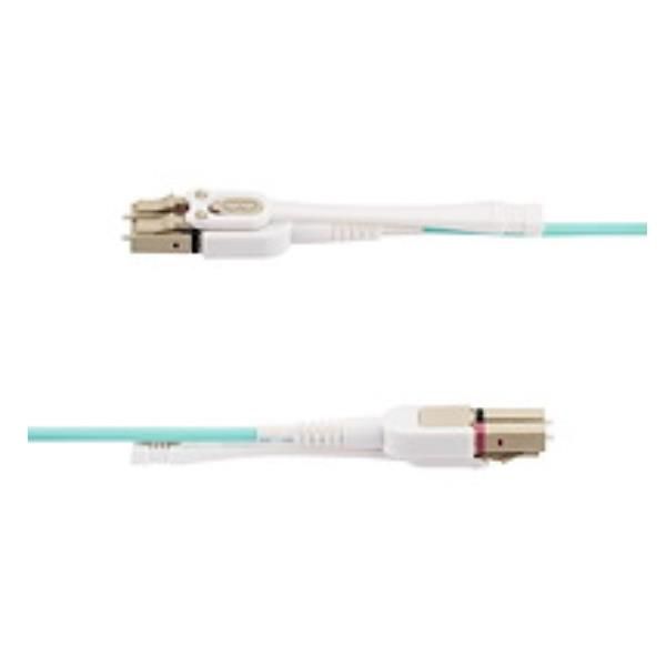 StarTech.com 5m (15ft) LC to LC (UPC) OM4 Multimode Fiber Optic Cable w/Push Pu…