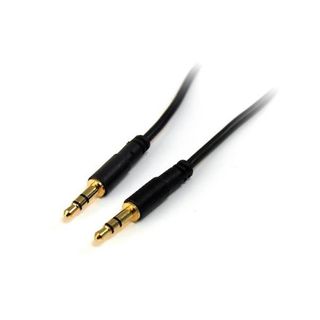 StarTech.com 6 ft Slim 3.5mm Stereo Audio Cable - M/M - 3.5mm Male to Male Audi…