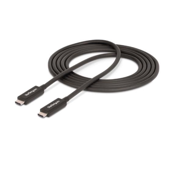 StarTech.com 6ft (2m) Active Thunderbolt 4 Cable, 40Gbps, 100W PD, 4K/8K, Intel…