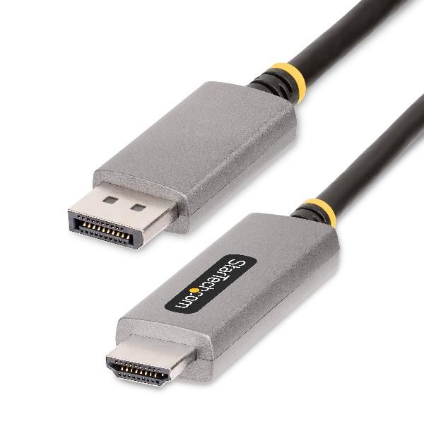 StarTech.com 6ft (2m) DisplayPort to HDMI Adapter Cable, 8K 60Hz, 4K 144Hz, HDR…