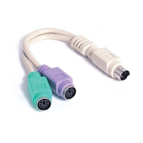 StarTech.com 6in PS/2 Keyboard Mouse Splitter Cable Adapter - Keyboard / mouse …