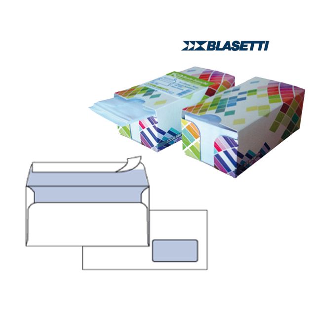 Busta Mailpack - con finestra - strip adesivo - 11 x 23 cm - 90 gr - bianco - B…