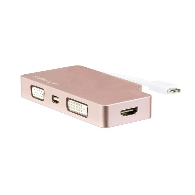 StarTech.com Adattatore Video USB-C Multi-Porta - Oro Rosa - 4 in 1 USB-C a VGA…
