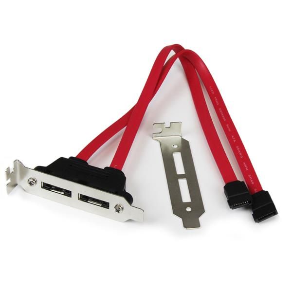 StarTech.com Adattatore su staffa a basso profilo 2 porte SATA a eSATA - Pannel…